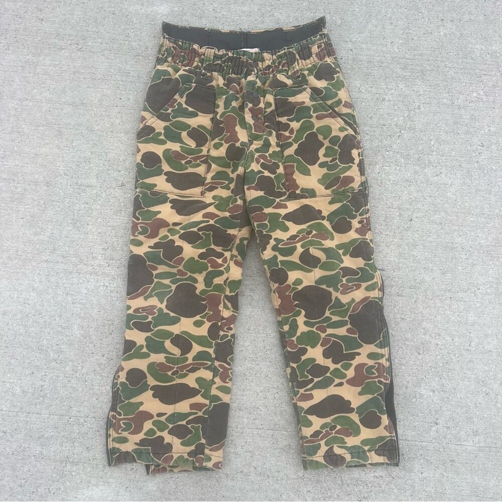 Vintage Saf T Bak Zip To Knee Insulated Camo Hunting Pants MEDIUM?